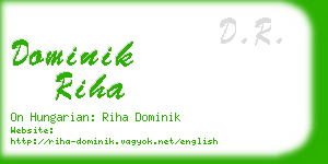 dominik riha business card